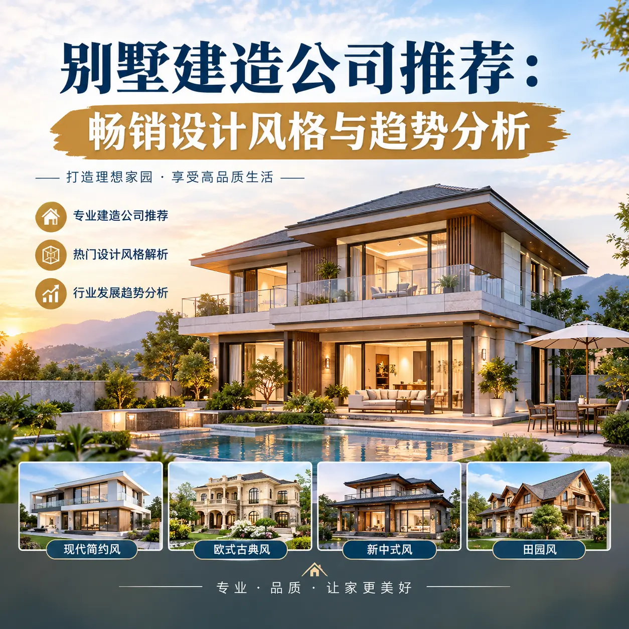 别墅建造公司推荐： 长顺 畅销设计风格与趋势分析