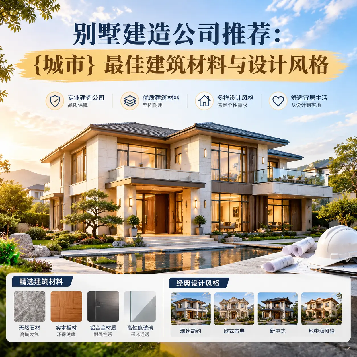 别墅建造公司推荐： 长顺 最佳建筑材料与设计风格